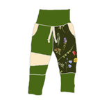 Pantalon évolutif Douces fleurs olives