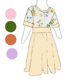 Robe évolutive Douces fleurs beiges