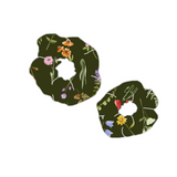 Elastique choux Douces fleurs olives