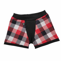 Boxer 6 ans plaid rouge et blanc