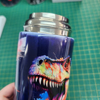 Bouteille 12oz trio dino mauve pret-à-partir (leger defaut)