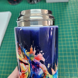 Bouteille 12oz trio dino mauve pret-à-partir (leger defaut)