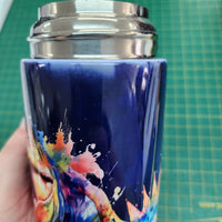 Bouteille 12oz trio dino mauve pret-à-partir (leger defaut)