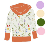 Hoodies évolutif Douces fleurs beiges
