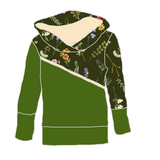 Hoodies évolutif Douces fleurs olives