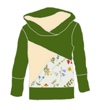 Hoodies évolutif Douces fleurs beiges