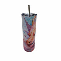 verre Tumbler 20 oz dragon aquarelle prêt-à-partir