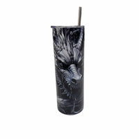 Tumbler 20 oz dragon de métal pré-commande (1-2 semaines)