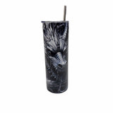 Tumbler 20 oz dragon de métal pré-commande (1-2 semaines)