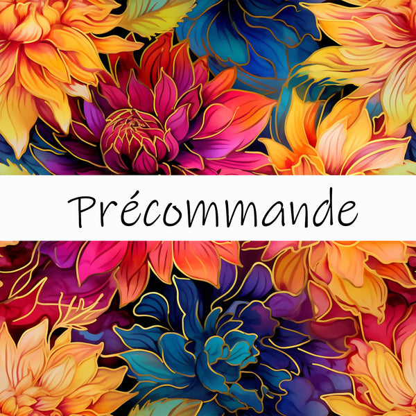 Culotte menstruelle large  précommande dahlia arc-en-ciel