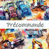 Linge à vaisselle (PRÉ-COMMANDE) vehicule watercolor