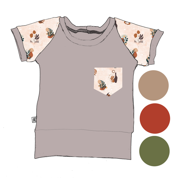 T-shirt évolutif avec poche "boho"