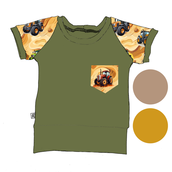 T-shirt évolutif avec poche ''dans le sable''