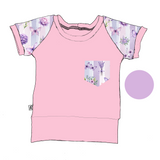 T-shirt évolutif avec poche ''Prairie lavande''
