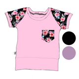 T-shirt évolutif avec poche ''Hibiscus''