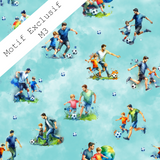 Linge à vaisselle soccer avec papa