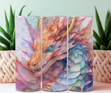 verre Tumbler 20 oz dragon aquarelle prêt-à-partir