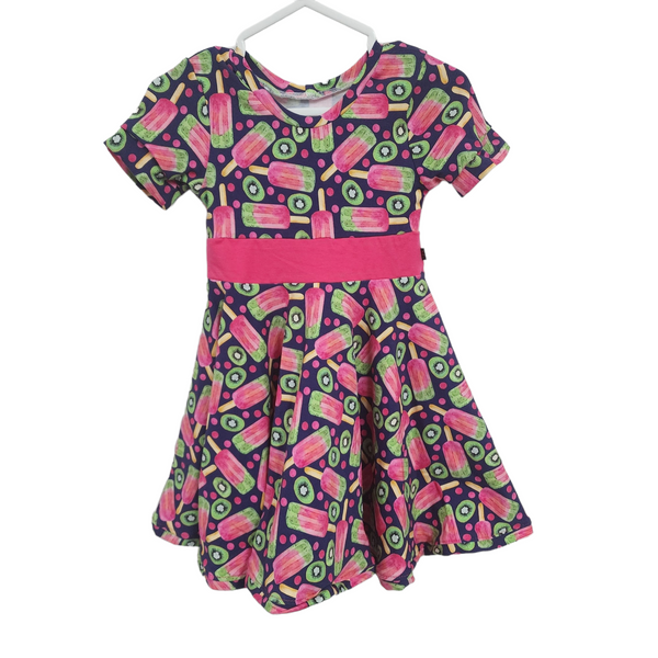 Robe 5-7 ans pop cicle et kiwi