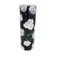 Tumbler 20 oz fleuris or motif prêt-à-partir