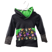 hoodies évolutif monstre de poche vert