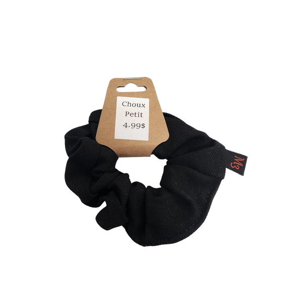 Elastique choux jeans noir profond