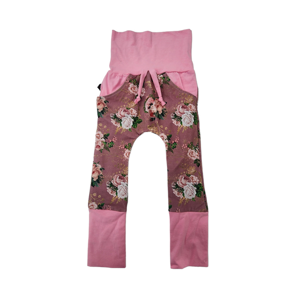 Pantalon droit fleurs vintages