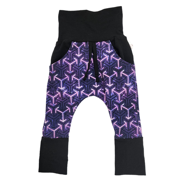 Pantalon jogger hachure mauves