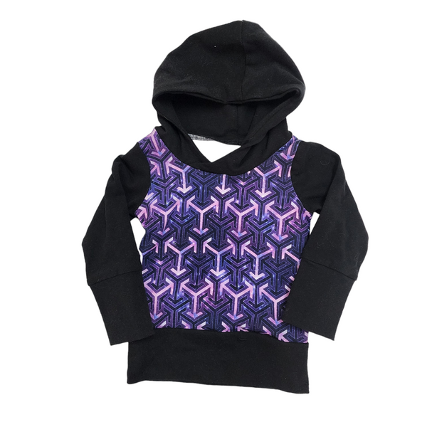 Hoodies hachures mauves