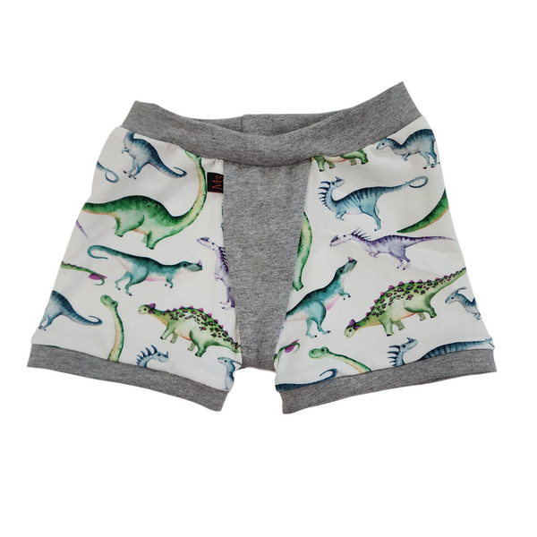 Boxer 4 ans dino aquarelle (gris pale)