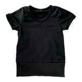 T-shirt noir évolutif 6-9 ans