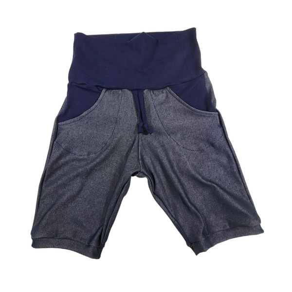 Short jeans marine avec poches 6-9 ans modele 4 pieces