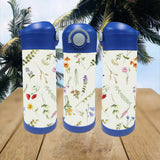 Bouteille 12oz Douces fleurs beiges