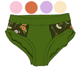 Bobette adulte ''scrappy'' Douces fleurs olives