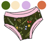 Bobette enfant Douces fleurs olive