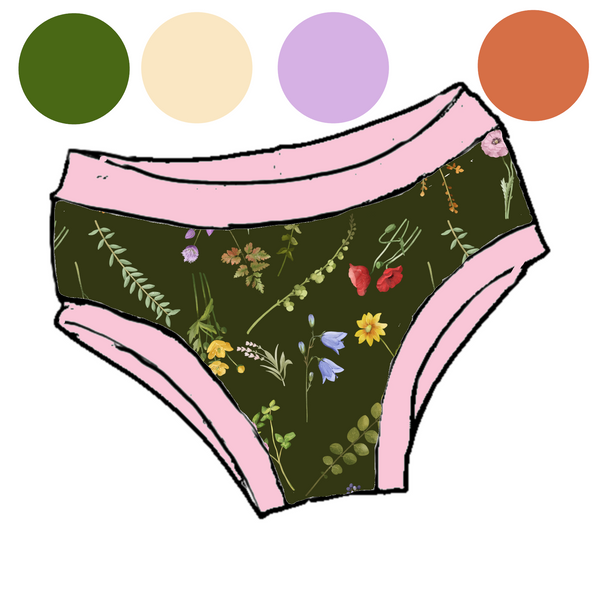 Culotte entrainement Douces fleurs olives