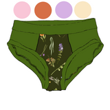 Bobette adulte ''scrappy'' Douces fleurs olives