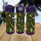 Bouteille 12oz Douces fleurs olives
