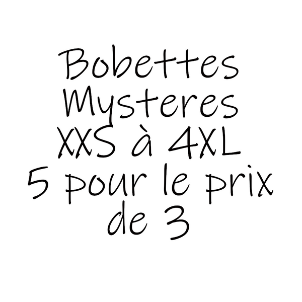 Bobette adulte mystère XXS à 4XL (paquet de 5)