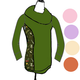 Tunique femme avec options Douces fleurs olives