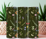 Tumbler 20 oz Douces fleurs olives
