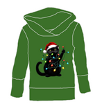 Hoodies/chandails Chat grognon guirlande (vert)