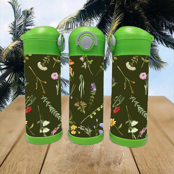 Bouteille 12oz Douces fleurs olives