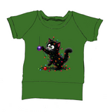 Hoodies/chandails Chat mignon guirlande (vert)