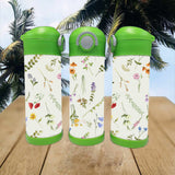 Bouteille 12oz Douces fleurs beiges