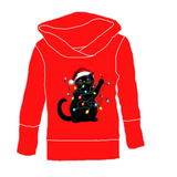 Hoodies/chandails Chat grognon guirlande (rouge)