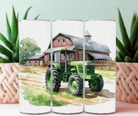 Tumbler 20 oz tracteur ferme vert pré-commande (1-2 semaines)