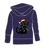 Hoodies/chandails Chat grognon guirlande (marine)