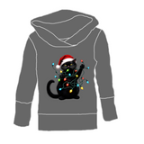 Hoodies/chandails Chat grognon guirlande (Charcoal)