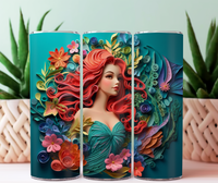 Tumbler 20 oz sirène rousse prêt-à-partir