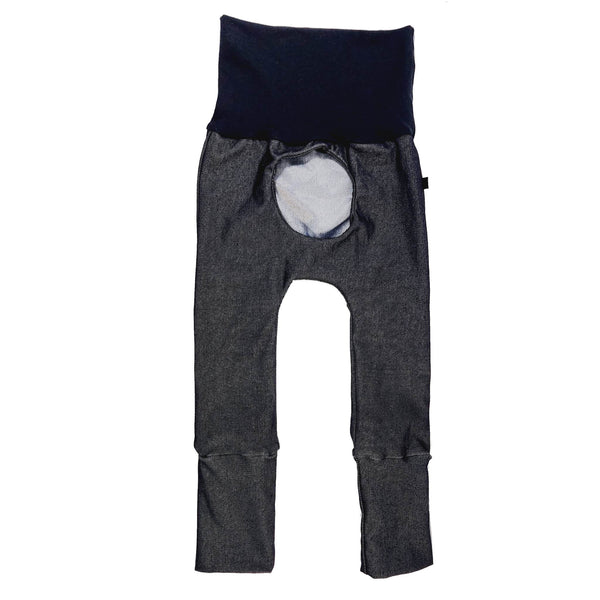 Pantalon hublot noir cheville noires